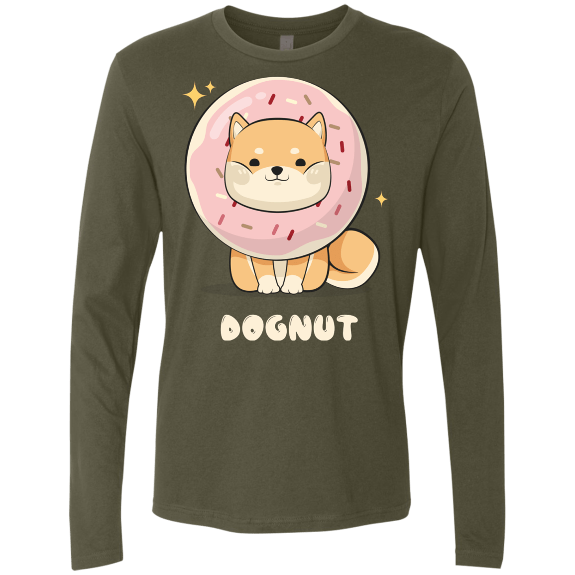 T-Shirts Military Green / Small Dognut Men's Premium Long Sleeve
