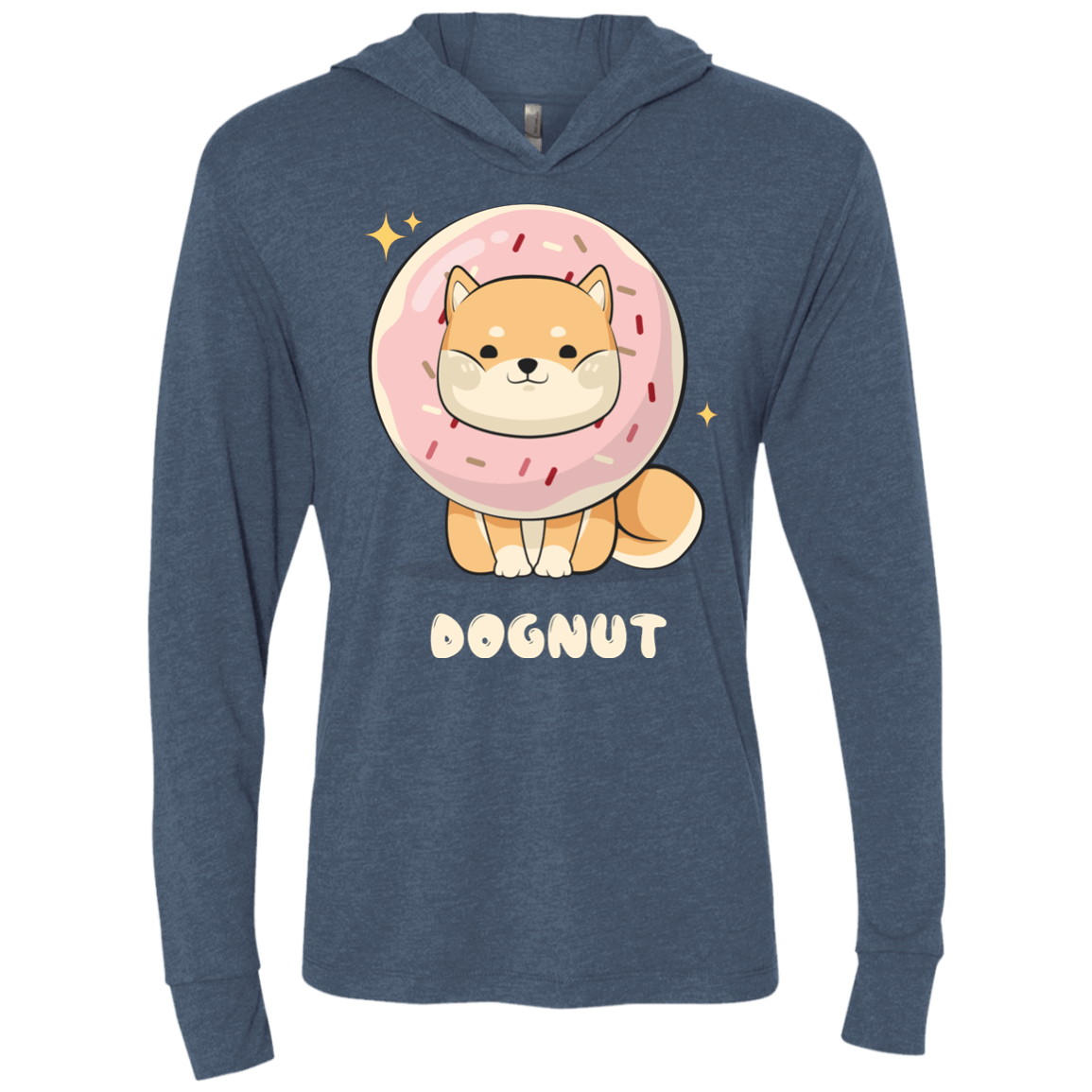 T-Shirts Indigo / X-Small Dognut Triblend Long Sleeve Hoodie Tee