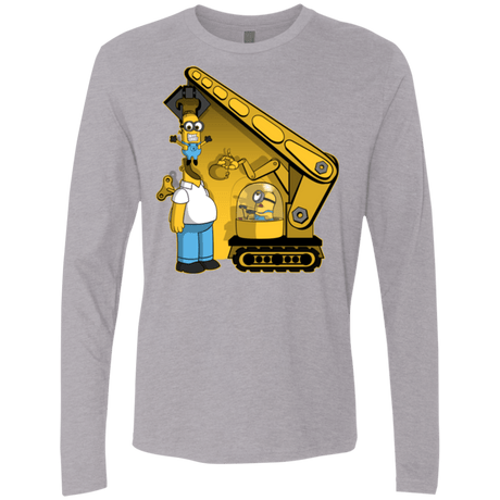 T-Shirts Heather Grey / Small Doh Minion Men's Premium Long Sleeve