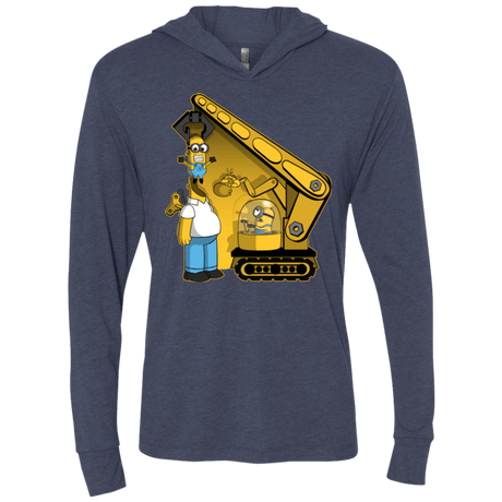 T-Shirts Vintage Navy / X-Small Doh Minion Triblend Long Sleeve Hoodie Tee