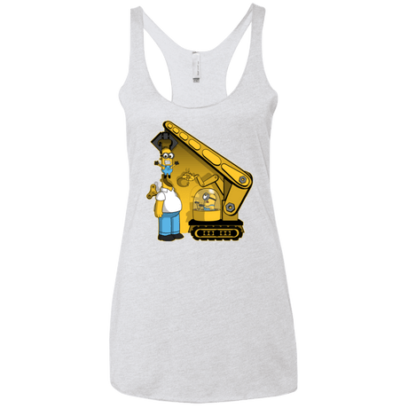 T-Shirts Heather White / X-Small Doh Minion Women's Triblend Racerback Tank