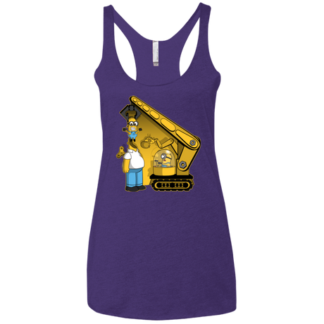 T-Shirts Purple / X-Small Doh Minion Women's Triblend Racerback Tank