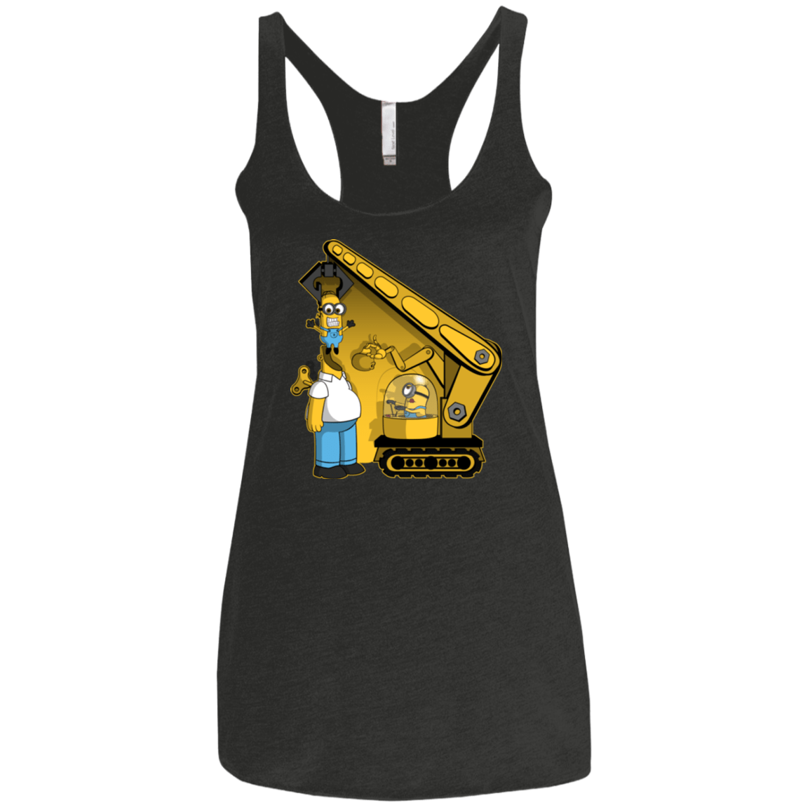 T-Shirts Vintage Black / X-Small Doh Minion Women's Triblend Racerback Tank