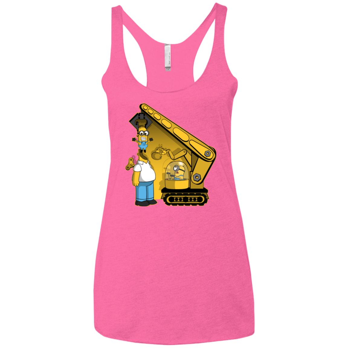 T-Shirts Vintage Pink / X-Small Doh Minion Women's Triblend Racerback Tank