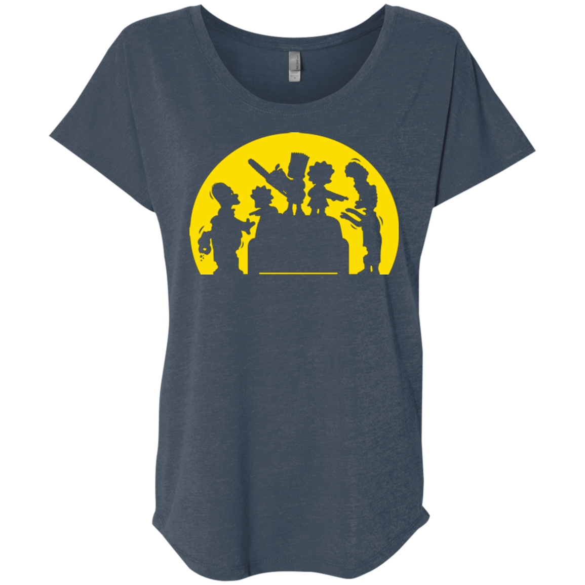 T-Shirts Indigo / X-Small Doh Zombies Triblend Dolman Sleeve