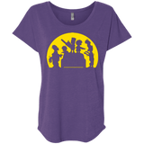 T-Shirts Purple Rush / X-Small Doh Zombies Triblend Dolman Sleeve