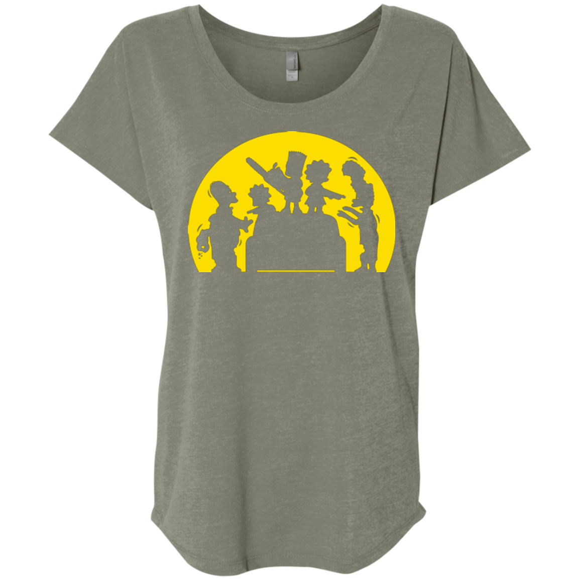 T-Shirts Venetian Grey / X-Small Doh Zombies Triblend Dolman Sleeve