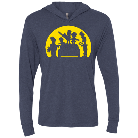 T-Shirts Vintage Navy / X-Small Doh Zombies Triblend Long Sleeve Hoodie Tee