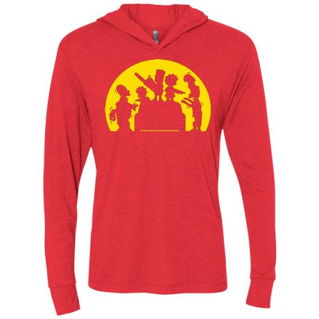 T-Shirts Vintage Red / X-Small Doh Zombies Triblend Long Sleeve Hoodie Tee