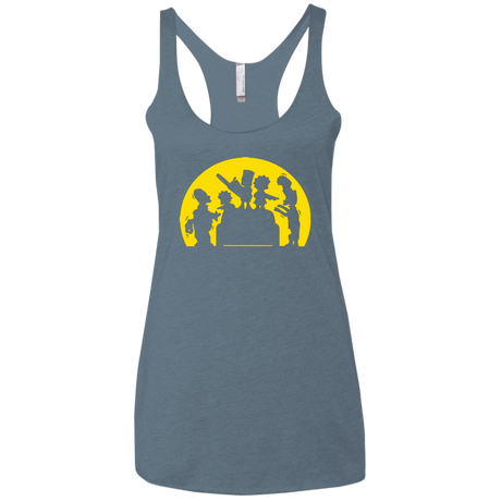 T-Shirts Indigo / X-Small Doh Zombies Women's Triblend Racerback Tank
