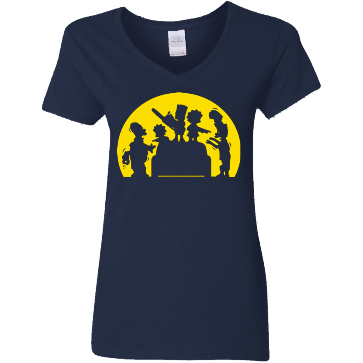 T-Shirts Navy / S Doh Zombies Women's V-Neck T-Shirt