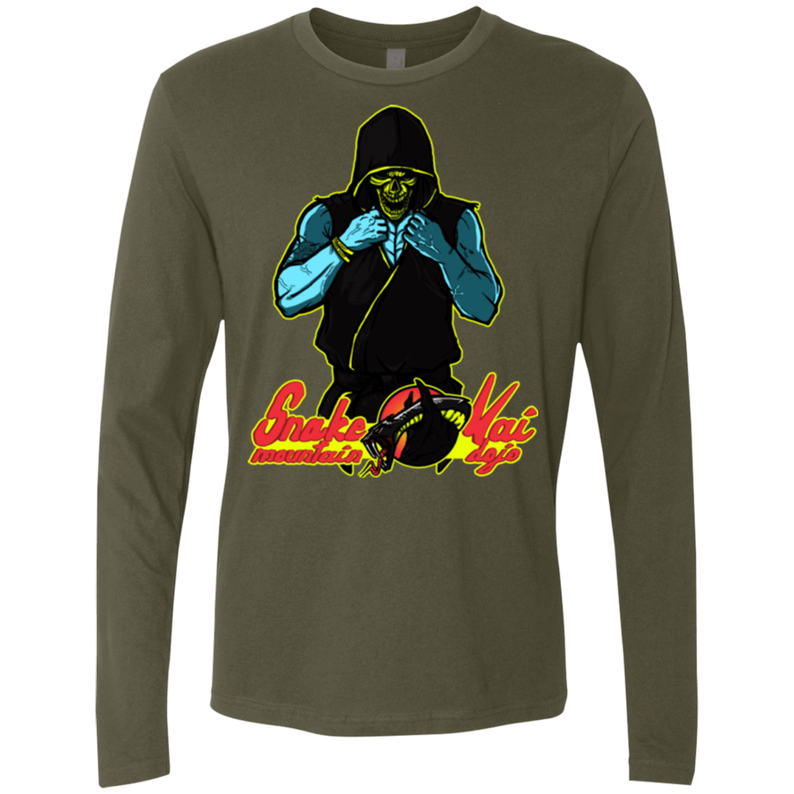 T-Shirts Military Green / S Dojo Master Men's Premium Long Sleeve