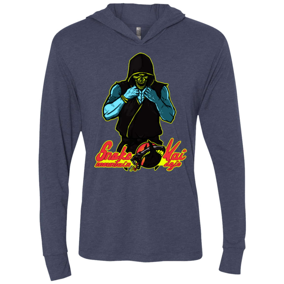 T-Shirts Vintage Navy / X-Small Dojo Master Triblend Long Sleeve Hoodie Tee