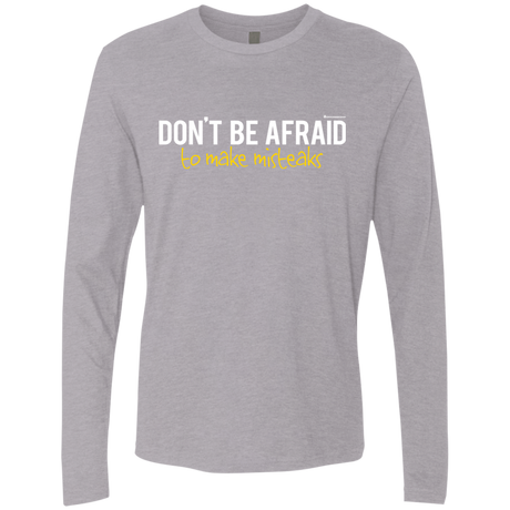 T-Shirts Heather Grey / Small Don_t Be Afraid To Make Misteaks Men's Premium Long Sleeve