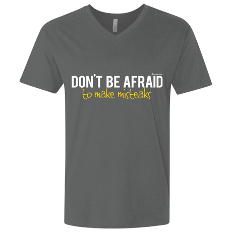 T-Shirts Heavy Metal / X-Small Don_t Be Afraid To Make Misteaks Men's Premium V-Neck