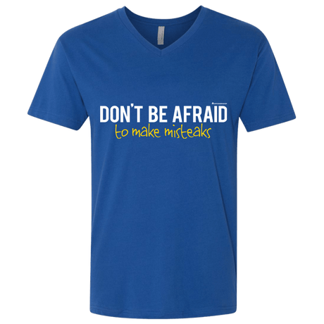 T-Shirts Royal / X-Small Don_t Be Afraid To Make Misteaks Men's Premium V-Neck