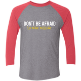T-Shirts Premium Heather/ Vintage Red / X-Small Don_t Be Afraid To Make Misteaks Men's Triblend 3/4 Sleeve