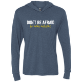 T-Shirts Indigo / X-Small Don_t Be Afraid To Make Misteaks Triblend Long Sleeve Hoodie Tee