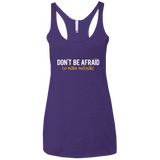 T-Shirts Purple Rush / X-Small Don_t Be Afraid To Make Misteaks Women's Triblend Racerback Tank