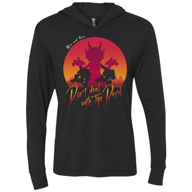 T-Shirts Vintage Black / X-Small Don't deal with the Devil Triblend Long Sleeve Hoodie Tee