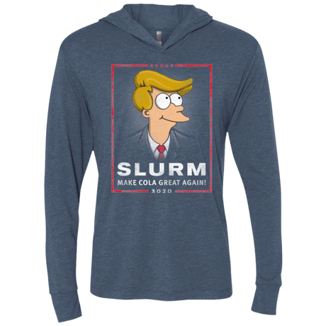 T-Shirts Indigo / X-Small Donald J Fry Elect Triblend Long Sleeve Hoodie Tee