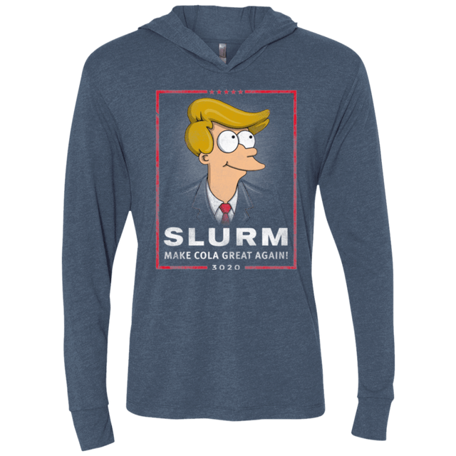 T-Shirts Indigo / X-Small Donald J Fry Elect Triblend Long Sleeve Hoodie Tee