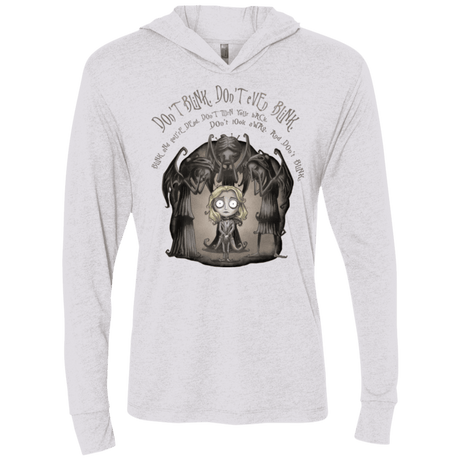 T-Shirts Heather White / X-Small Dont Blink Triblend Long Sleeve Hoodie Tee