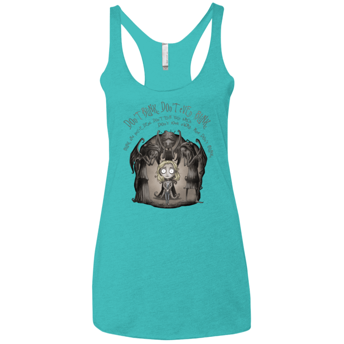 T-Shirts Tahiti Blue / X-Small Dont Blink Women's Triblend Racerback Tank