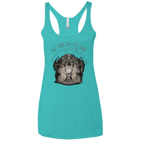T-Shirts Tahiti Blue / X-Small Dont Blink Women's Triblend Racerback Tank