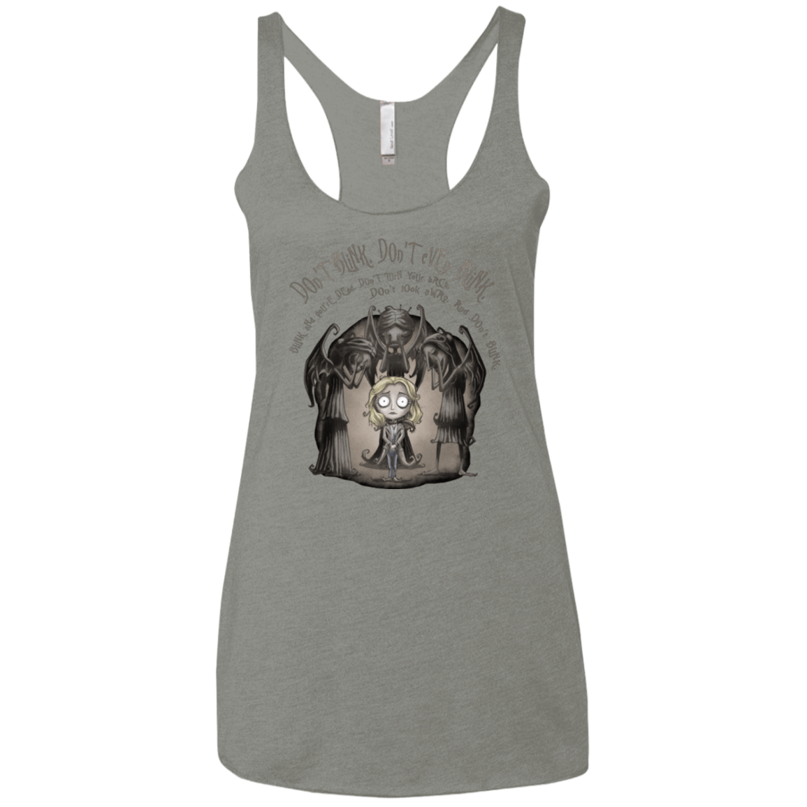 T-Shirts Venetian Grey / X-Small Dont Blink Women's Triblend Racerback Tank