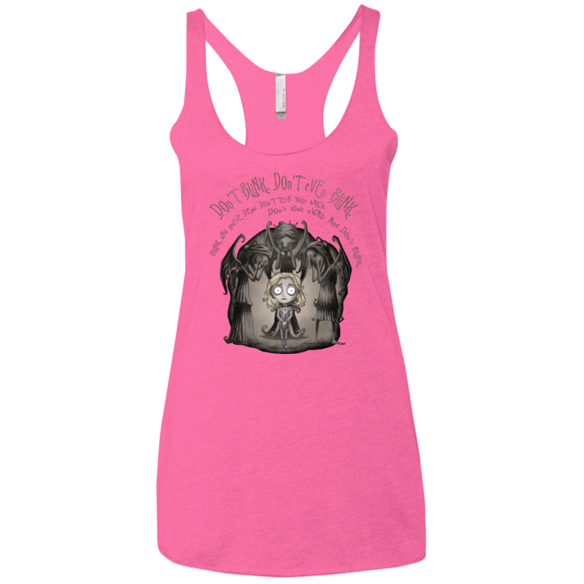 T-Shirts Vintage Pink / X-Small Dont Blink Women's Triblend Racerback Tank