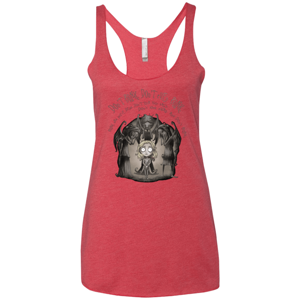 T-Shirts Vintage Red / X-Small Dont Blink Women's Triblend Racerback Tank