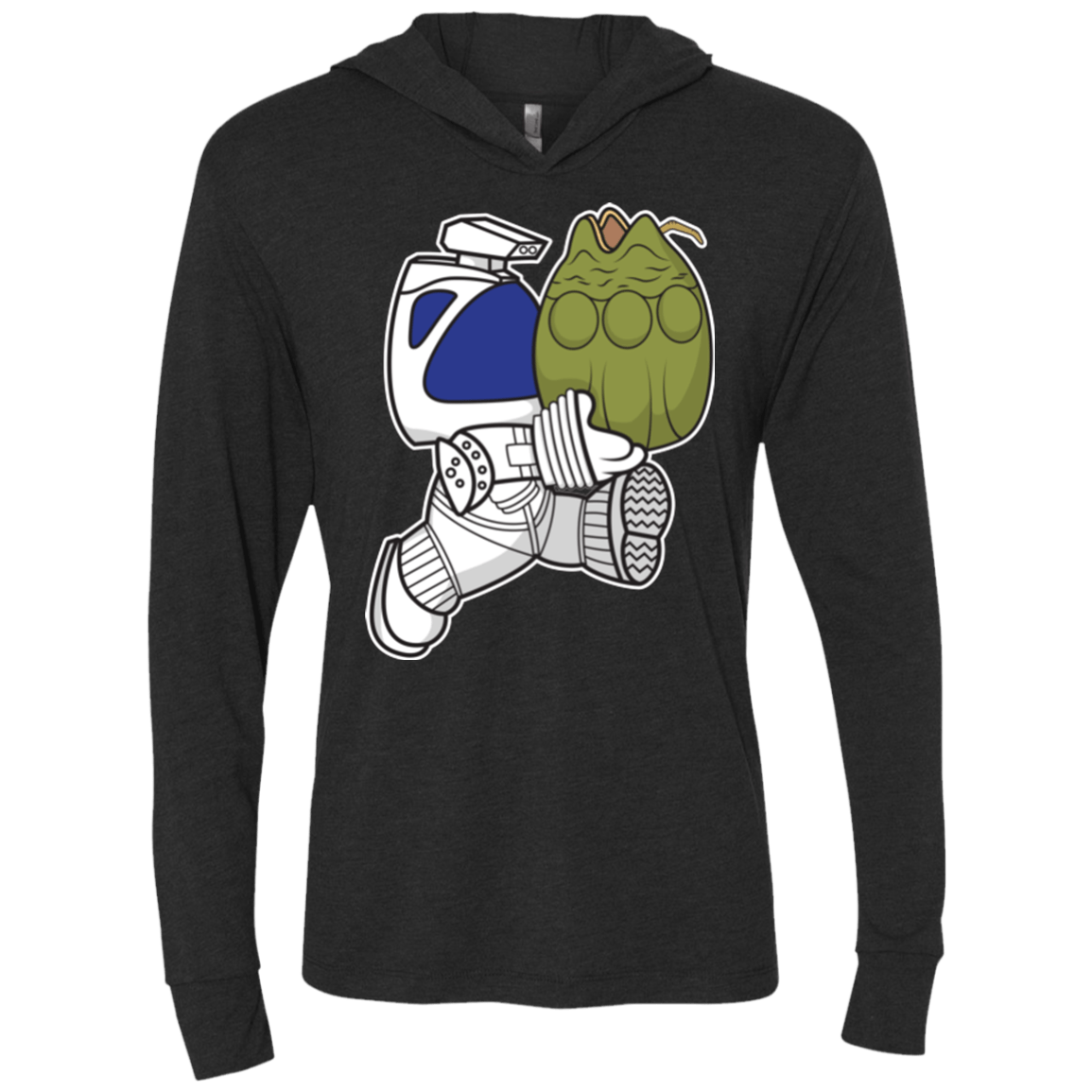 T-Shirts Vintage Black / X-Small Dont Drop The Egg Triblend Long Sleeve Hoodie Tee