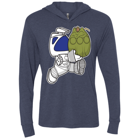 T-Shirts Vintage Navy / X-Small Dont Drop The Egg Triblend Long Sleeve Hoodie Tee