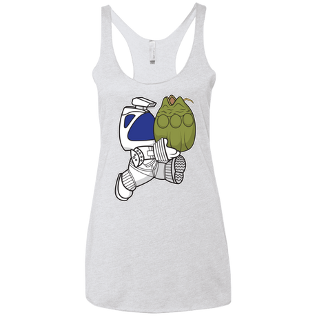 T-Shirts Heather White / X-Small Dont Drop The Egg Women's Triblend Racerback Tank