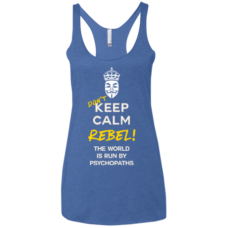 T-Shirts Vintage Royal / X-Small Dont Keep Calm Women's Triblend Racerback Tank