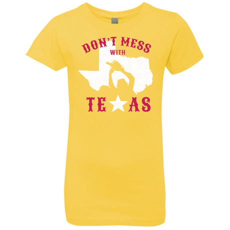 T-Shirts Vibrant Yellow / YXS Dont Mess With Texas Girls Premium T-Shirt