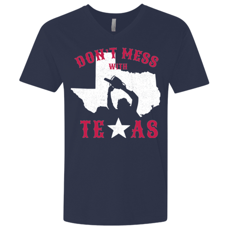 T-Shirts Midnight Navy / X-Small Dont Mess With Texas Men's Premium V-Neck