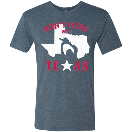T-Shirts Indigo / Small Dont Mess With Texas Men's Triblend T-Shirt
