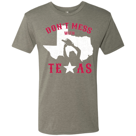 T-Shirts Venetian Grey / Small Dont Mess With Texas Men's Triblend T-Shirt