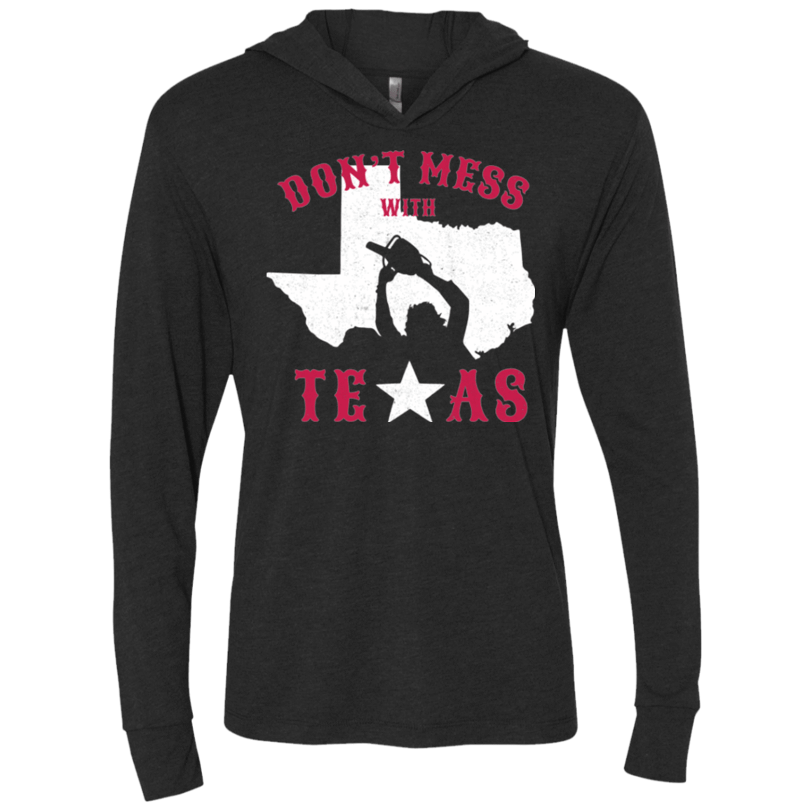 T-Shirts Vintage Black / X-Small Dont Mess With Texas Triblend Long Sleeve Hoodie Tee