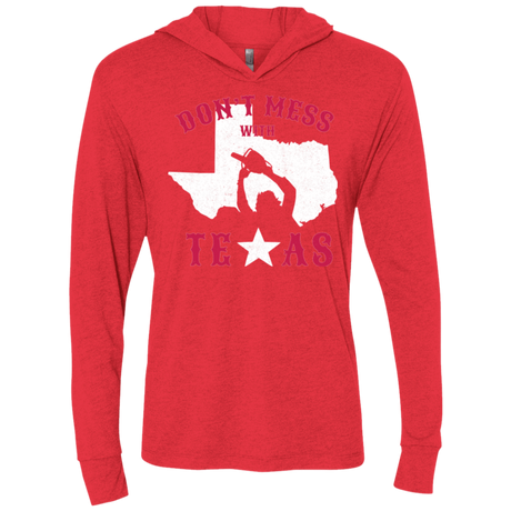 T-Shirts Vintage Red / X-Small Dont Mess With Texas Triblend Long Sleeve Hoodie Tee