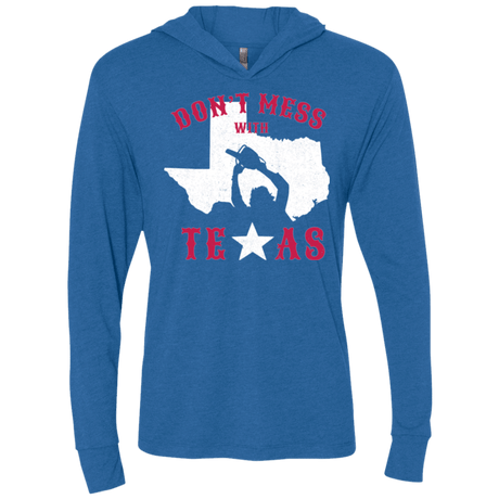T-Shirts Vintage Royal / X-Small Dont Mess With Texas Triblend Long Sleeve Hoodie Tee