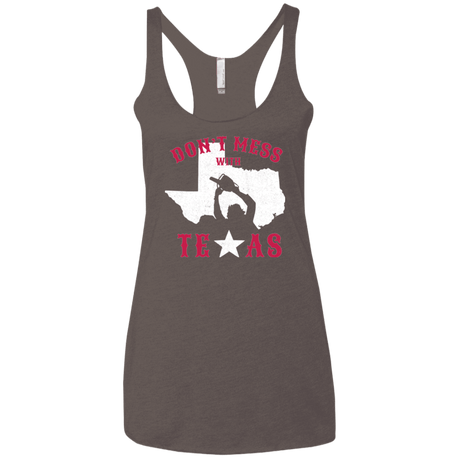 T-Shirts Macchiato / X-Small Dont Mess With Texas Women's Triblend Racerback Tank