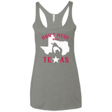 T-Shirts Venetian Grey / X-Small Dont Mess With Texas Women's Triblend Racerback Tank