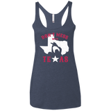 T-Shirts Vintage Navy / X-Small Dont Mess With Texas Women's Triblend Racerback Tank