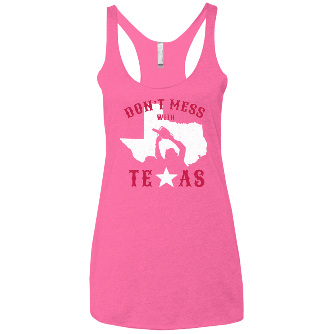 T-Shirts Vintage Pink / X-Small Dont Mess With Texas Women's Triblend Racerback Tank