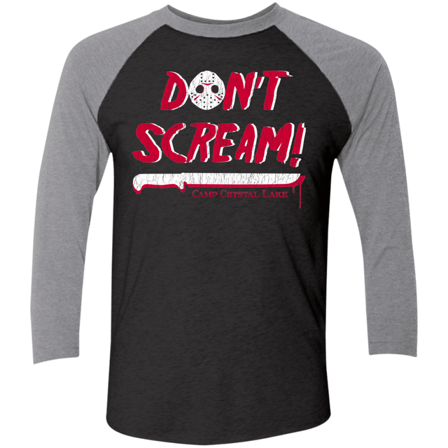 T-Shirts Vintage Black/Premium Heather / X-Small Dont Scream Men's Triblend 3/4 Sleeve
