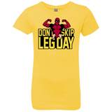 T-Shirts Vibrant Yellow / YXS Dont Skip Leg Day Girls Premium T-Shirt