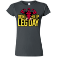 T-Shirts Charcoal / S Dont Skip Leg Day Junior Slimmer-Fit T-Shirt